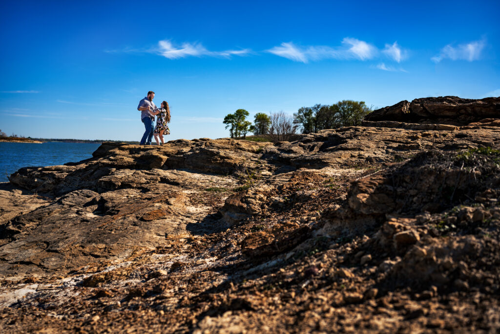 Playful Lakeside Engagement Session