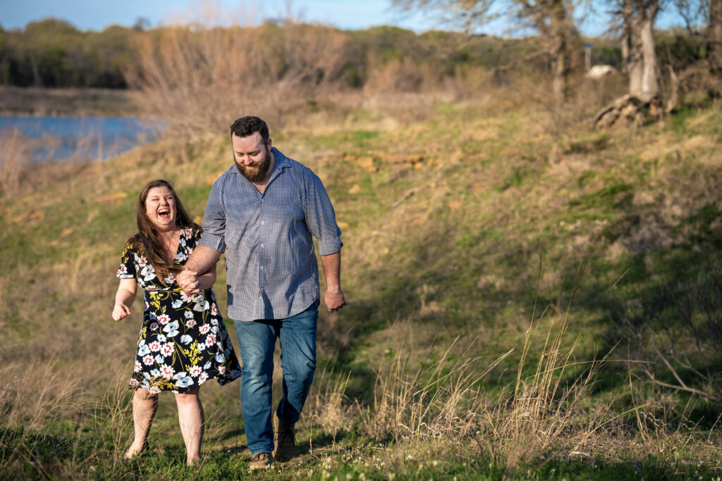 Playful Lakeside Engagement Session