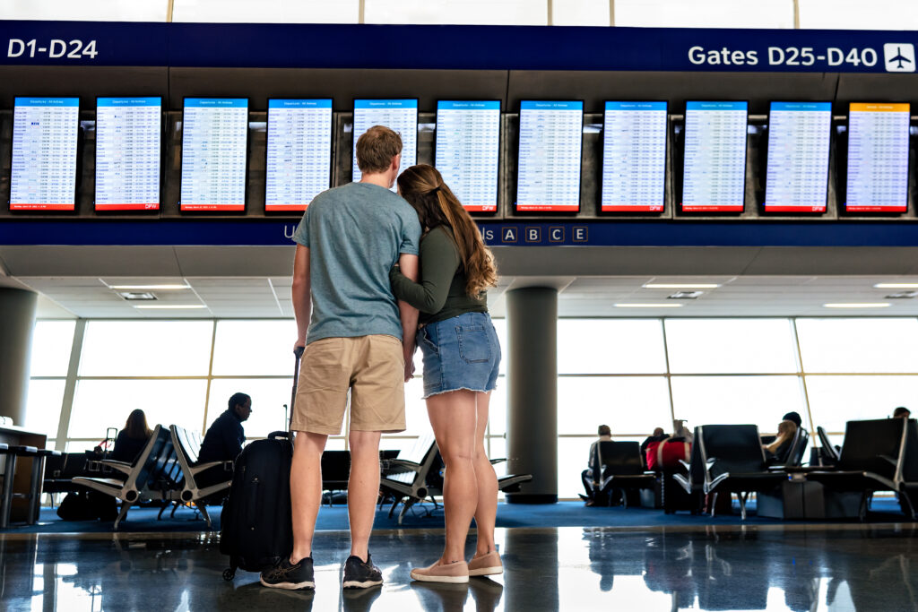 Dallas Fort Worth Airport Engagement Session