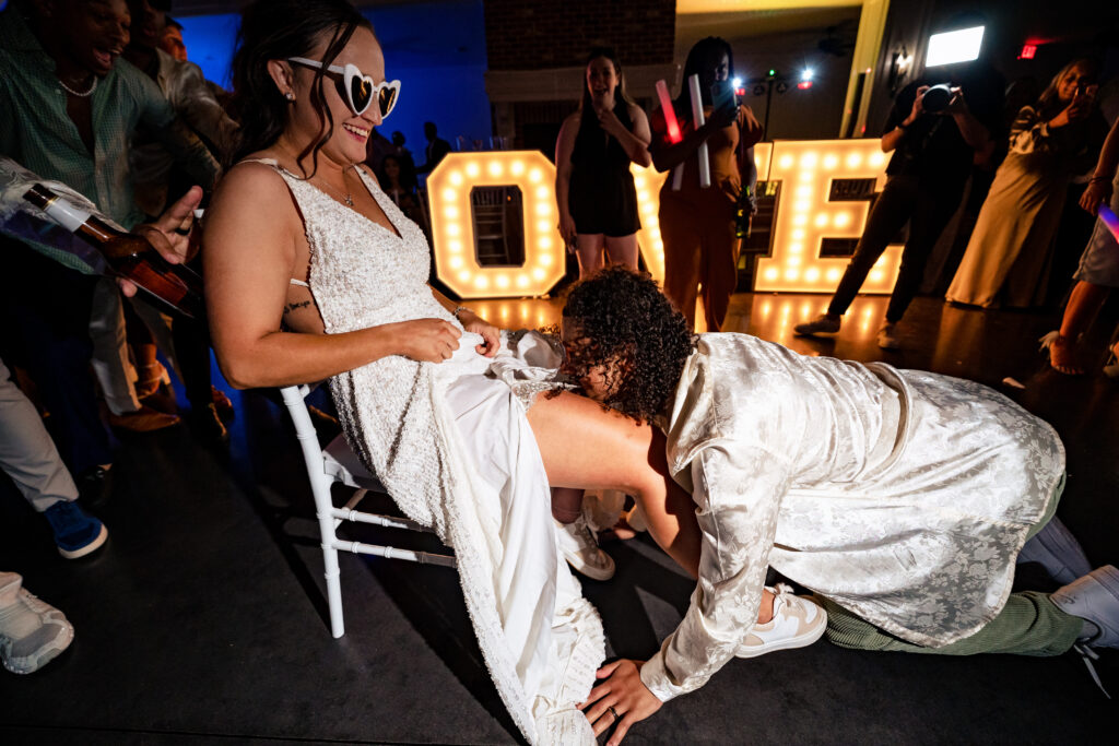 a seriously cut-throat bouquet toss and