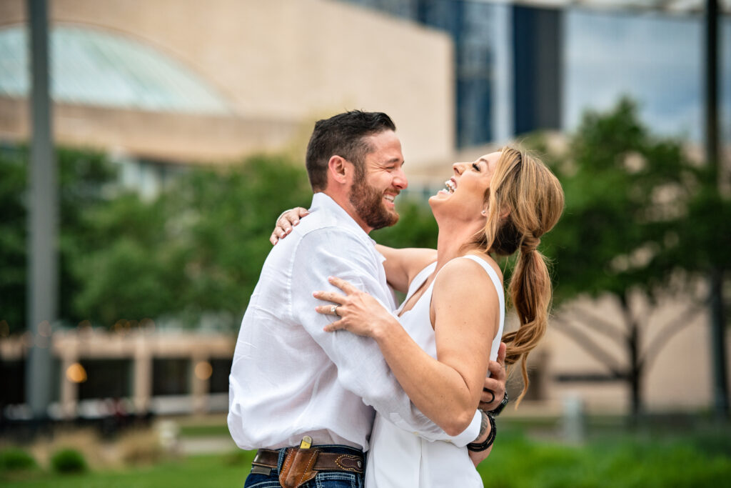 Downtown Dallas Candid Engagement DFW Documentary Photographer