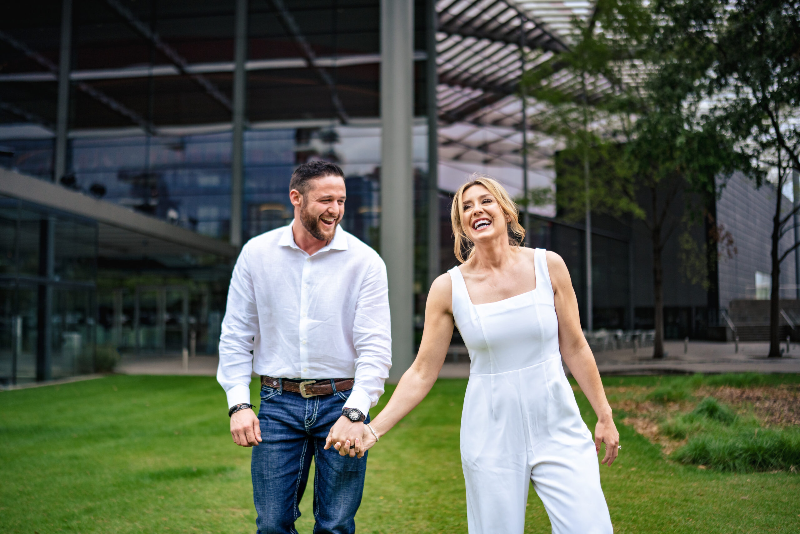 Downtown Dallas Candid Engagement DFW Documentary Photographer
