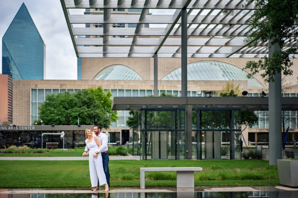 Downtown Dallas Candid Engagement DFW Documentary Photographer