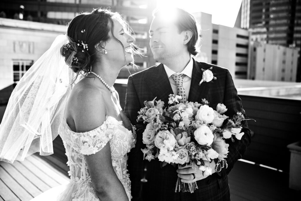 Downtown Dallas 400 N Ervay Rooftop Wedding Venue Documentary Candid Wedding Photographer