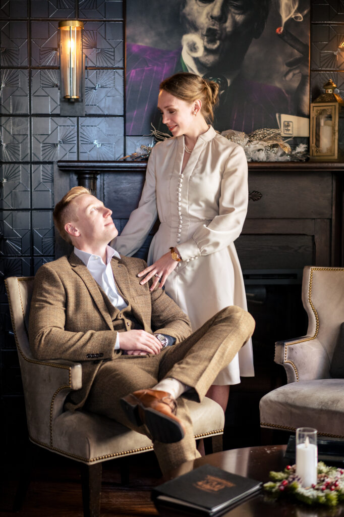 Fort Worth Vintage Hotel Engagement Session for Texas Bride and Groom Wedding at Hotel Crescent Court Dallas Wedding Photographers The MacMeekens