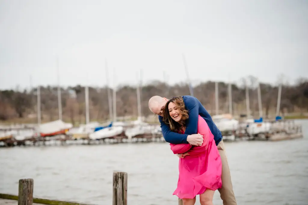 Windy Dallas Engagement Session at White Rock Lake by Documentary Wedding Photographers The MacMeekens Photography