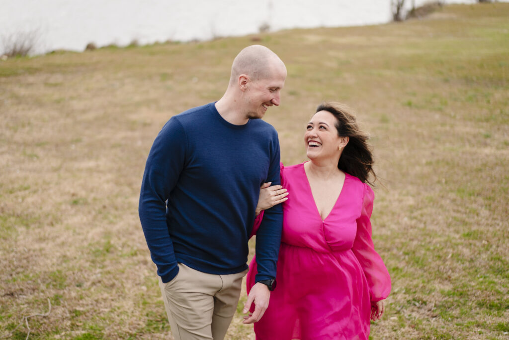 Windy Dallas Engagement Session at White Rock Lake by Documentary Wedding Photographers The MacMeekens Photography