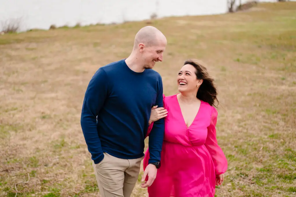 Windy Dallas Engagement Session at White Rock Lake by Documentary Wedding Photographers The MacMeekens Photography