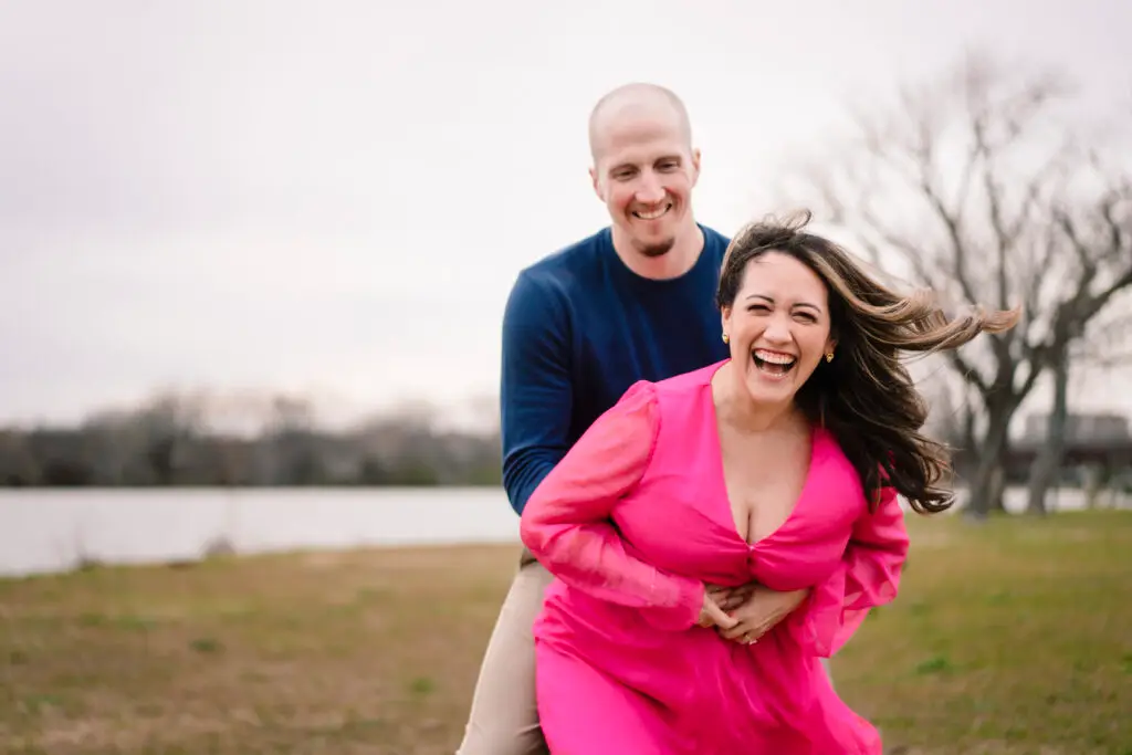 Windy Dallas Engagement Session at White Rock Lake by Documentary Wedding Photographers The MacMeekens Photography