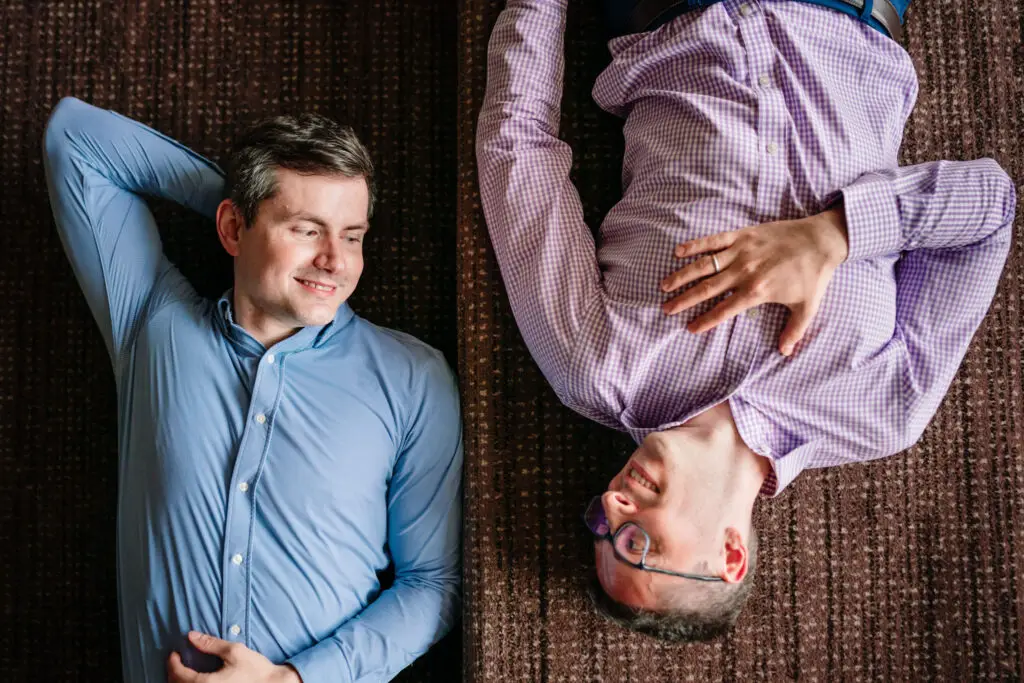 LGBTQ Engagement Session for Gay Grooms Interfaith Jewish Wedding by Inclusive Wedding Photographers The MacMeekens at Warwick Melrose Dallas