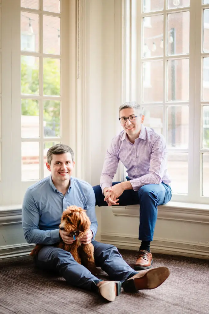 LGBTQ Engagement Session for Gay Grooms Interfaith Jewish Wedding by Inclusive Wedding Photographers The MacMeekens at Warwick Melrose Dallas