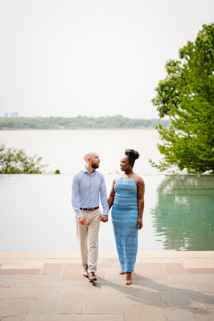 Vibrant Engagement Session at The Dallas Arboretum by Inclusive Documentary Photographers The MacMeekens Carlisle Room Wedding Downtown Dallas Luxury Multicultural Wedding