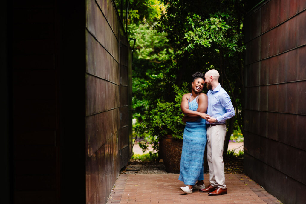 Vibrant Engagement Session at The Dallas Arboretum by Inclusive Documentary Photographers The MacMeekens Carlisle Room Wedding Downtown Dallas Luxury Multicultural Wedding