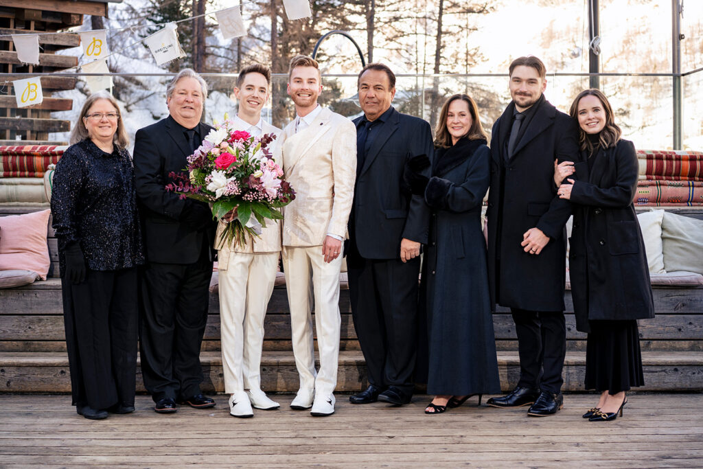 wedding family formals during destination wedding in zermatt switzerland