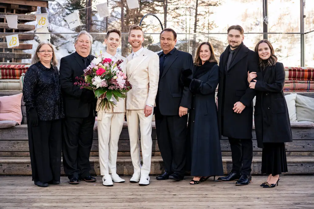 wedding family formals during destination wedding in zermatt switzerland