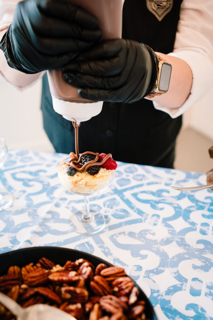 Serve & Savour Catering small bites served at One Preston Events open house