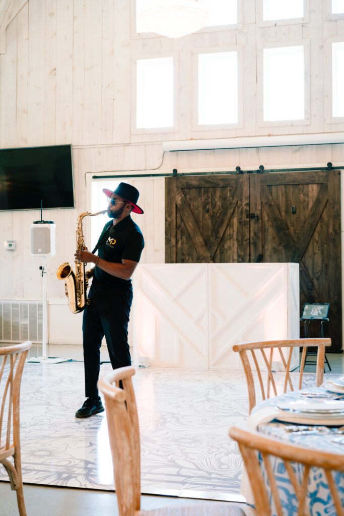 Guests enjoying live music and cocktails at One Preston Events wedding open house
