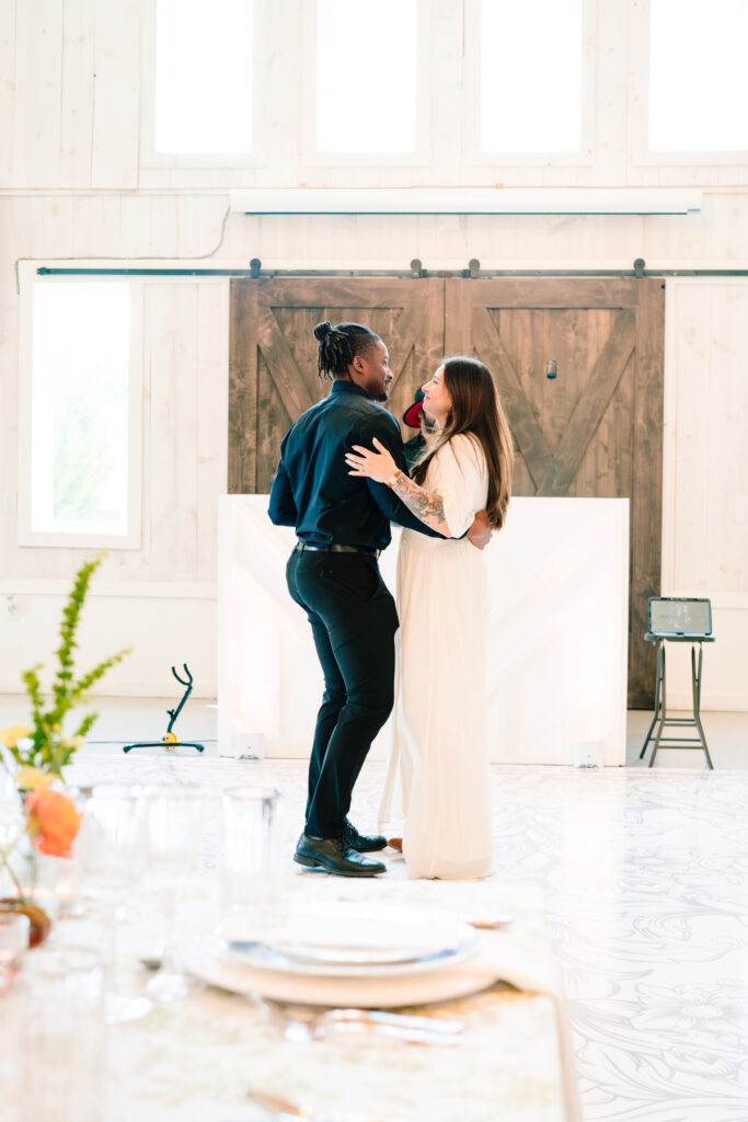 Guests enjoying live music and cocktails at One Preston Events wedding open house