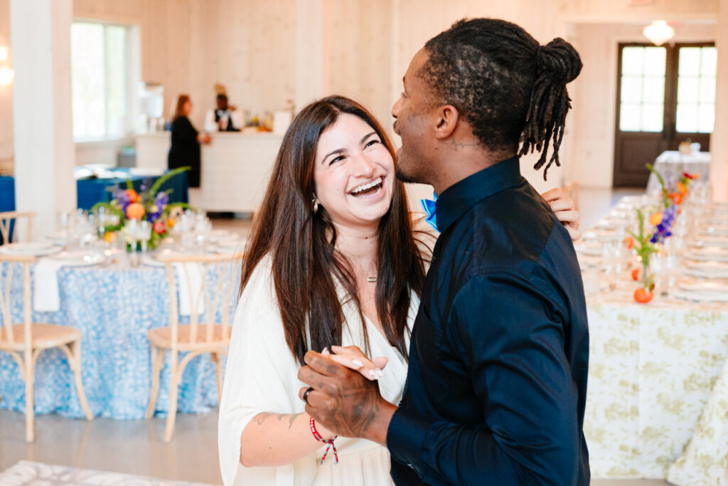 Guests enjoying live music and cocktails at One Preston Events wedding open house