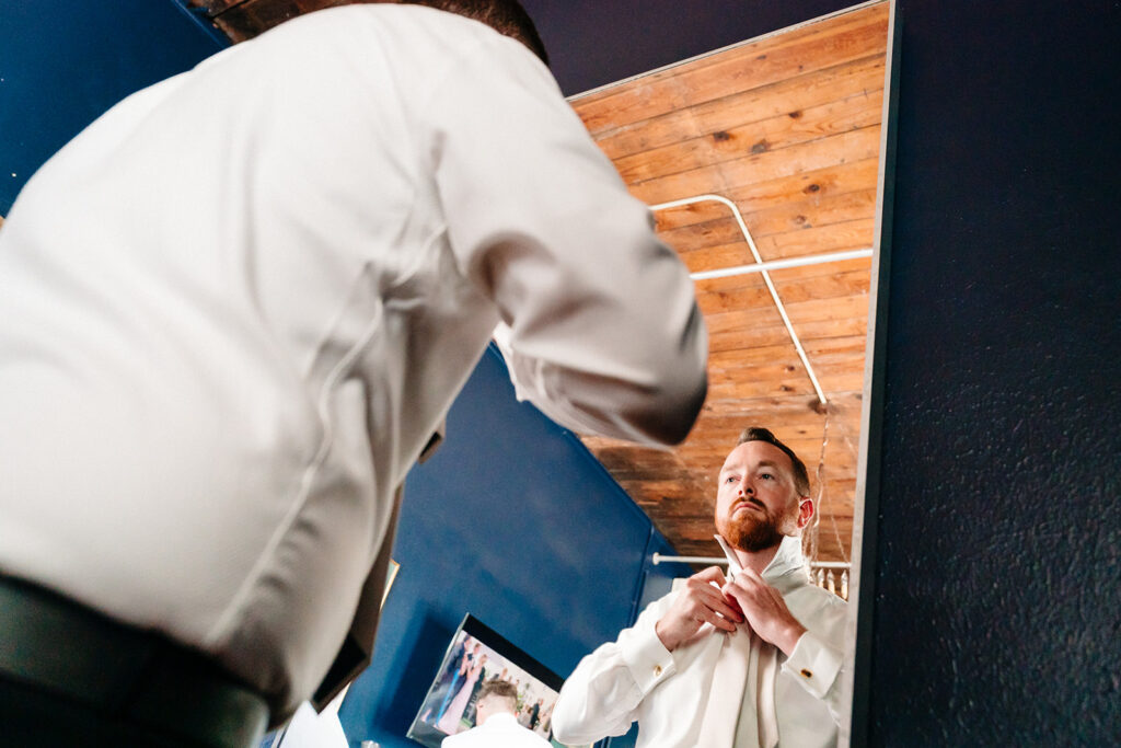 Bride and Groom Portraits at Brik Venue in Fort Worth by DFW Wedding Photographers The MacMeekens