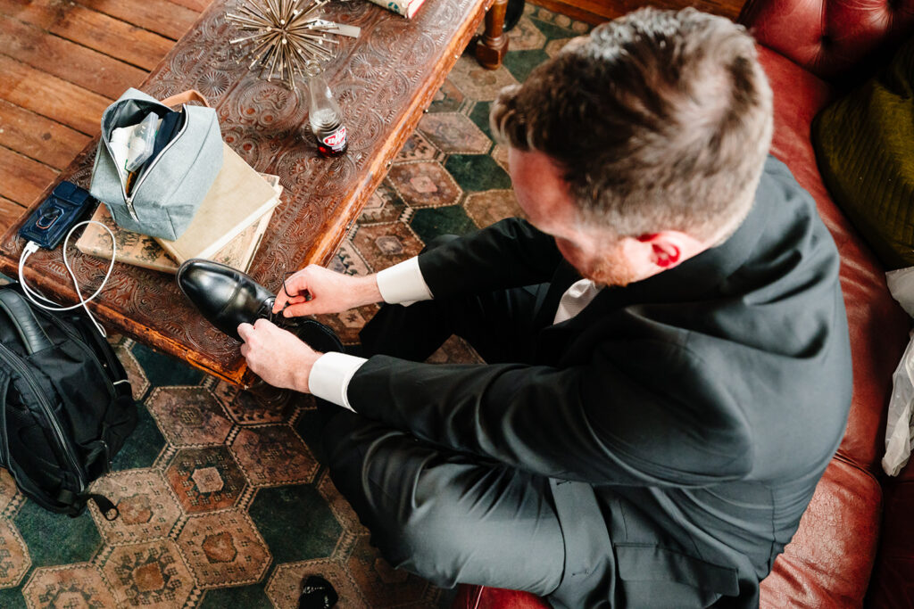 Bride and Groom Portraits at Brik Venue in Fort Worth by DFW Wedding Photographers The MacMeekens