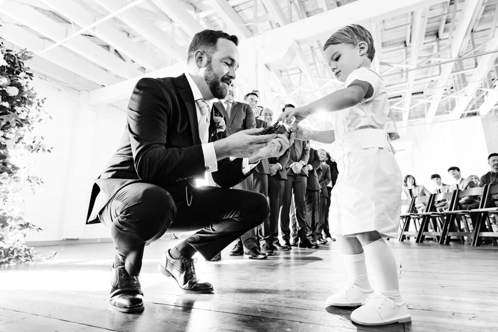 wedding ceremony at Brik Venue in Fort Worth by DFW Wedding Photographers The MacMeekens