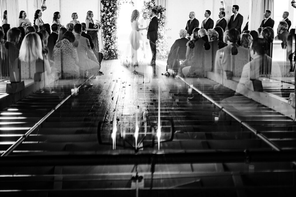 wedding ceremony at Brik Venue in Fort Worth by DFW Wedding Photographers The MacMeekens