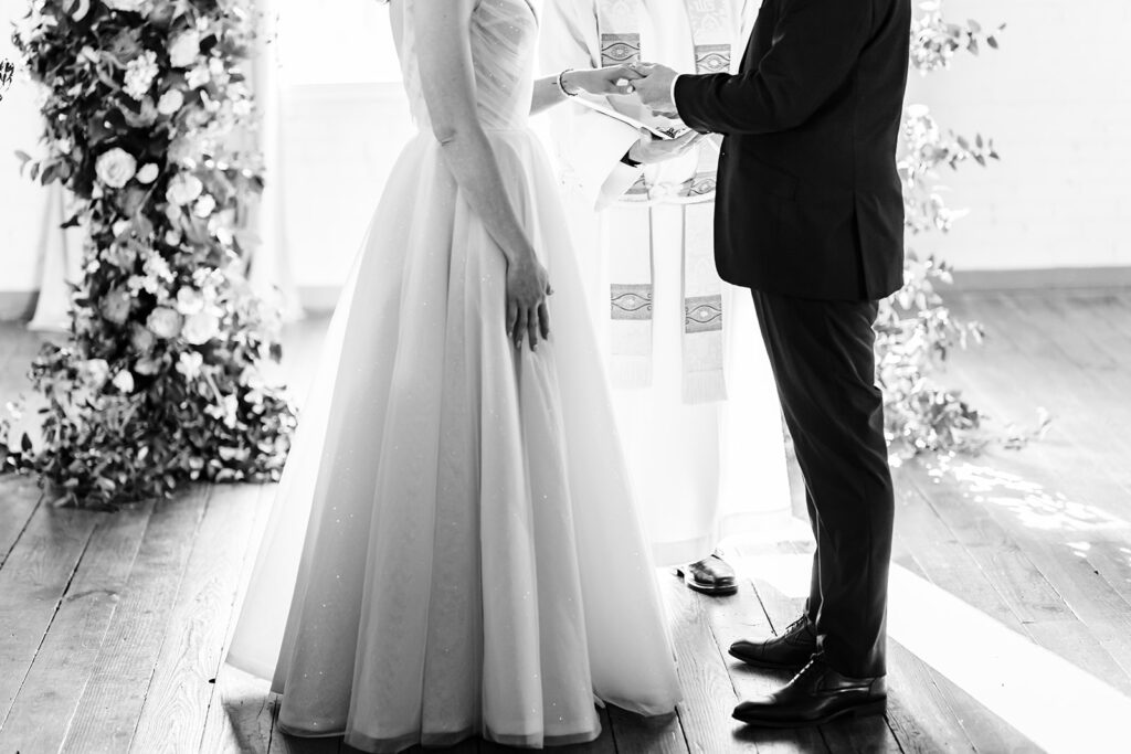 wedding ceremony at Brik Venue in Fort Worth by DFW Wedding Photographers The MacMeekens