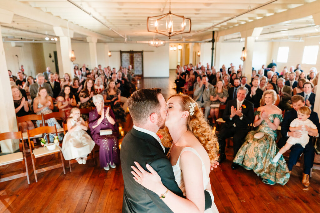 wedding ceremony at Brik Venue in Fort Worth by DFW Wedding Photographers The MacMeekens