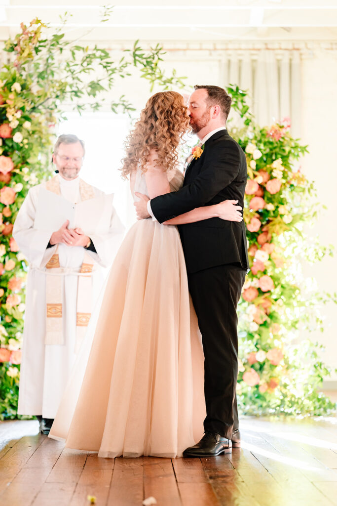 wedding ceremony at Brik Venue in Fort Worth by DFW Wedding Photographers The MacMeekens