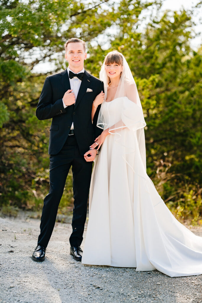 Bride and Groom Portraits at Stone Crest Venue in Mckinney by Dallas Wedding Photographers
