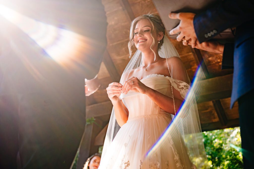 Avalon Legacy Ranch Bride and Groom during Wedding Ceremony by McKinney Wedding Photographers