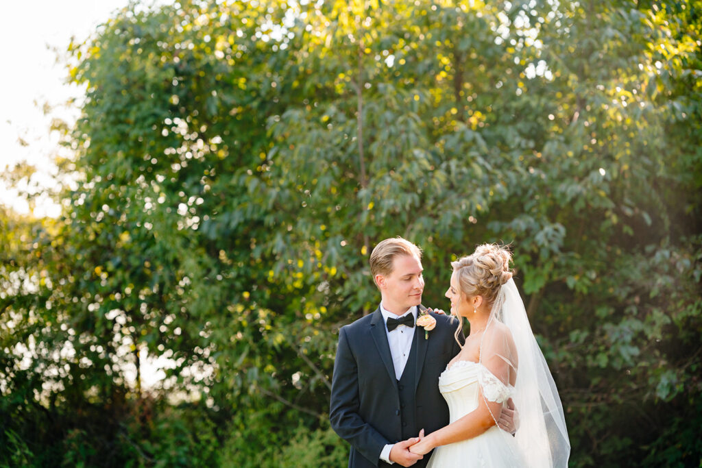 Bride and Groom at Avalon Legacy Ranch in Mckinney. TX