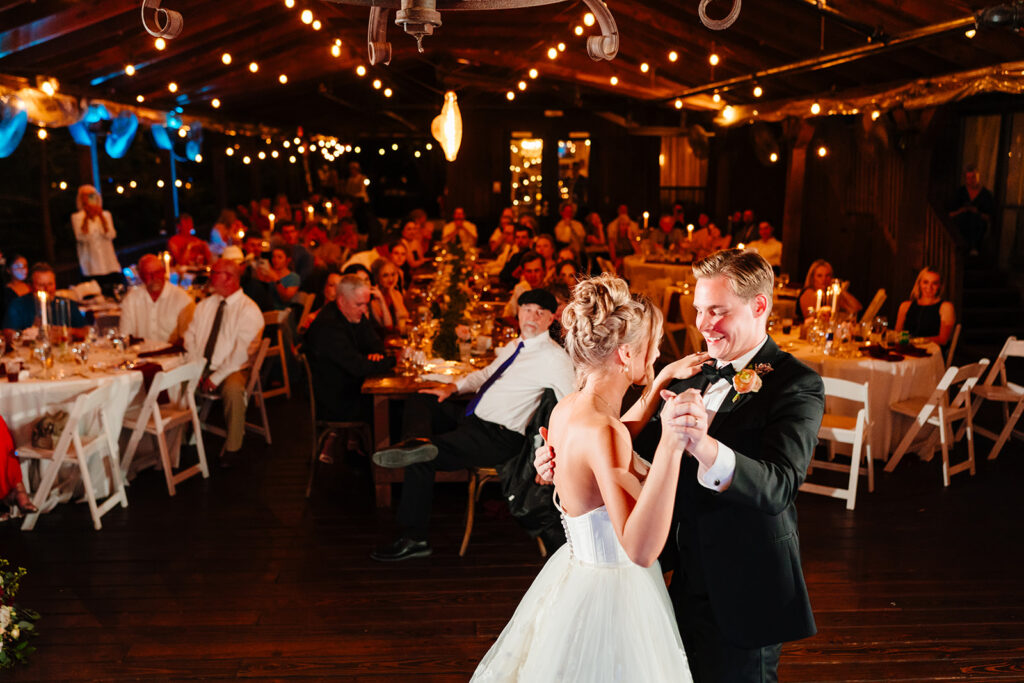 Bride and Groom Wedding Reception at Avalon Legacy Ranch in Mckinney by DFW Wedding Photographers The MacMeekens