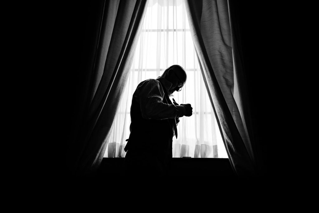 Groom Getting Ready at The Mason Dallas by North Texas Documentary Wedding Photographer The MacMeekens