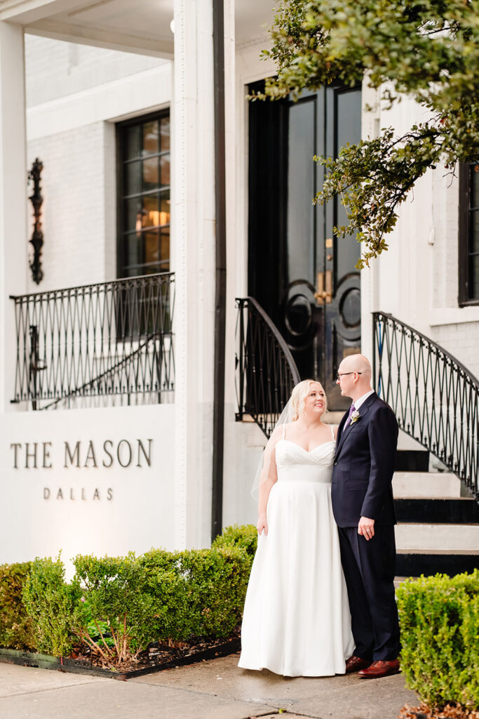 Bride and Groom Couples Portraits at The Mason Dallas by North Texas Documentary Wedding Photographer The MacMeekens