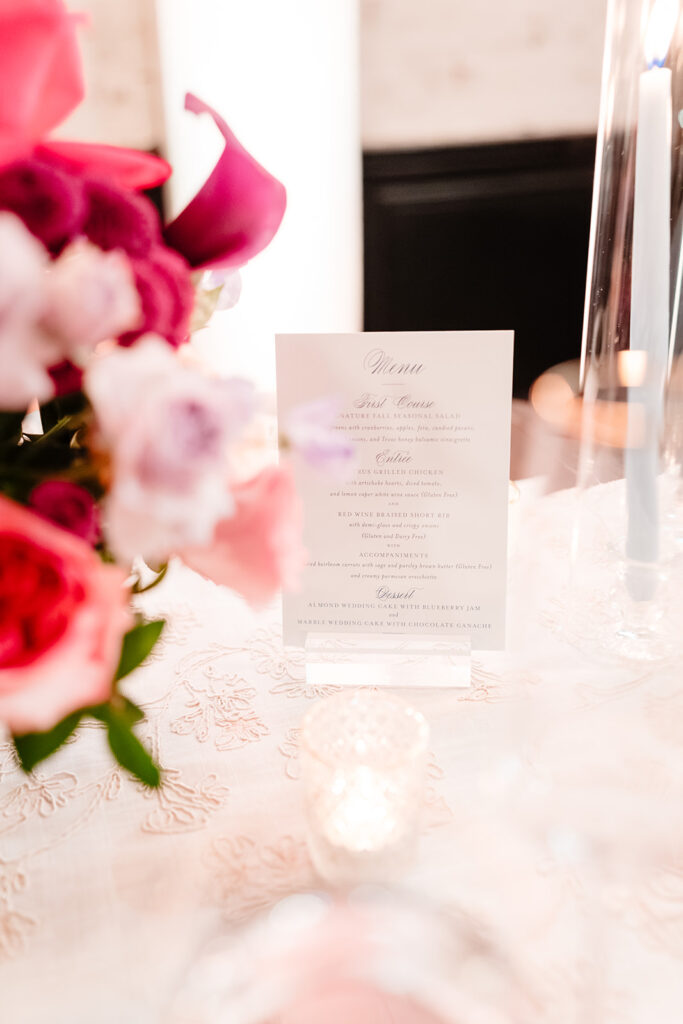 Reception Decor Details on Wedding Day by Wedfully Yours Floral and Turn the Paige Event Wedding Planner at The Mason Dallas by DFW Wedding Photographers The MacMeekens