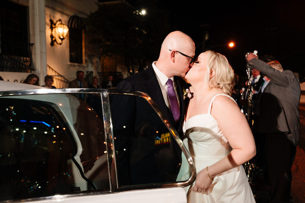 Couples Final Exit from Reception at The Mason Dallas by North Texas Documentary Wedding Photographer The MacMeekens
