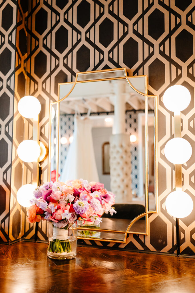 Designer Bridal Details on Wedding Day by Wedfully Yours Floral and Turn the Paige Event Wedding Planner at The Mason Dallas by DFW Wedding Photographers The MacMeekens