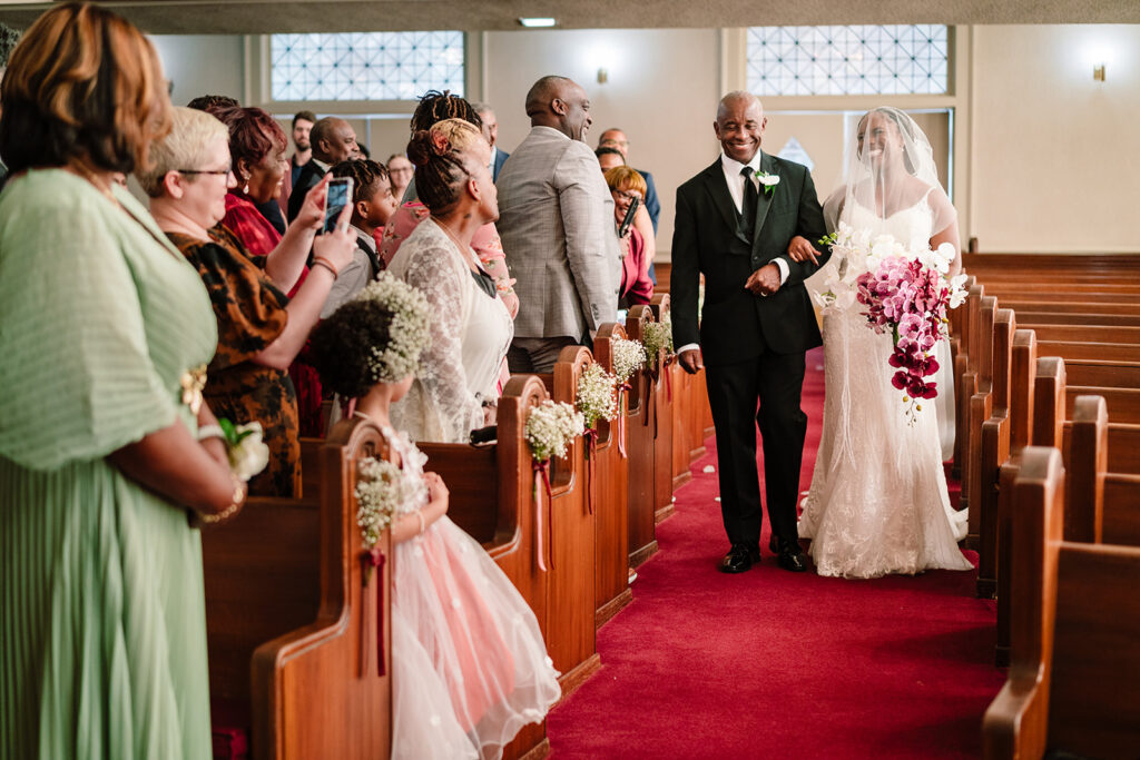 Cultural fusion wedding ceremony at Tyler Street Church in Dallas