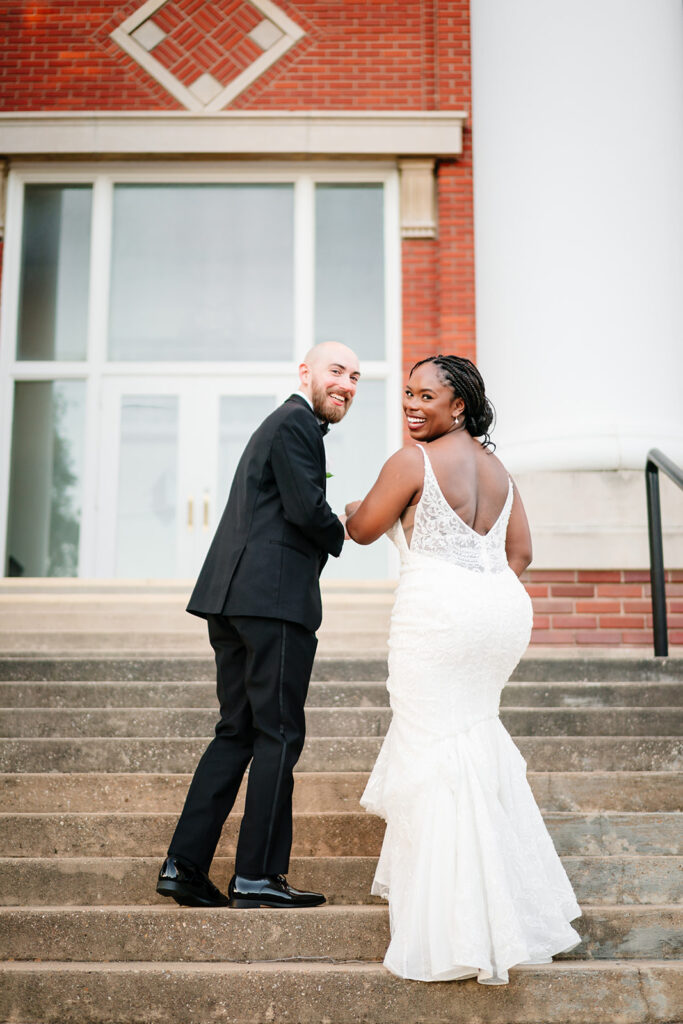Bride and groom sharing quiet moments together during Dallas wedding