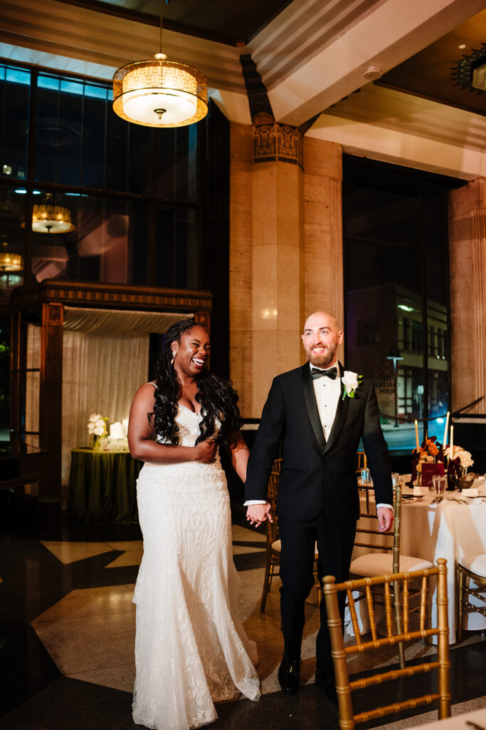 Wedding reception decor reveal at The Carlisle Room before guests arrive