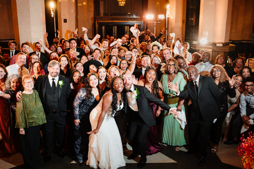Guests celebrating at The Carlisle Room wedding reception in Dallas
