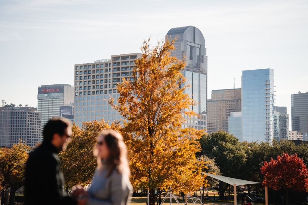 Coffee Shop Engagement Session at White Rhino Coffee in Uptown Dallas by DFW Wedding Photographer