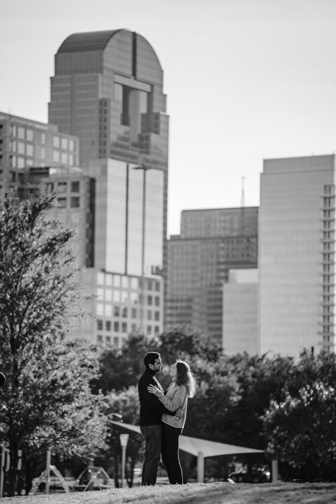 Coffee Shop Engagement Session at White Rhino Coffee in Uptown Dallas by DFW Wedding Photographer
