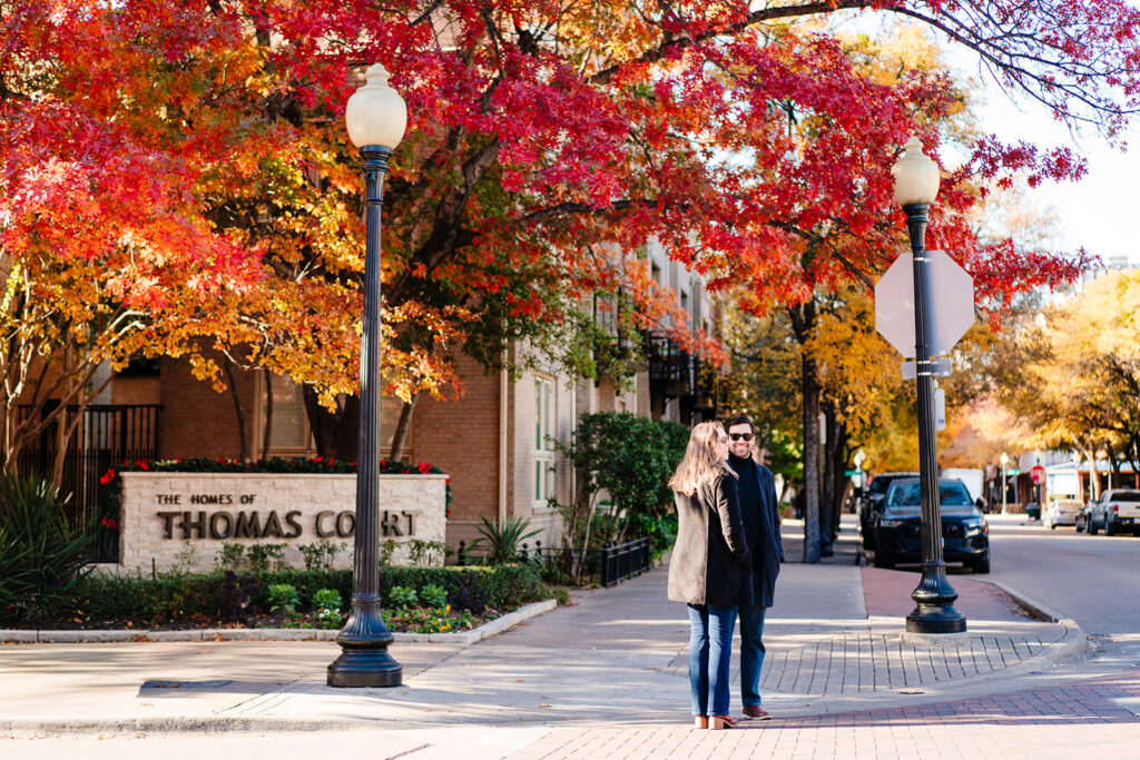 Coffee Shop Engagement Session at White Rhino Coffee in Uptown Dallas by DFW Wedding Photographer