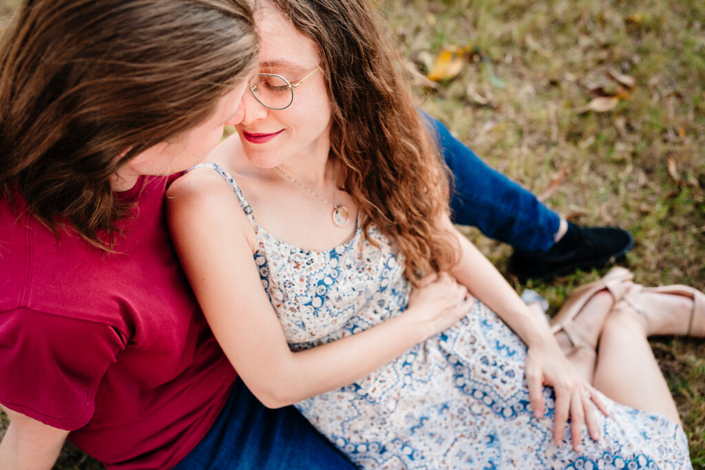 Quirky engagement session in Downtown Denton on the Square by DFW Wedding and Engagement Photographers