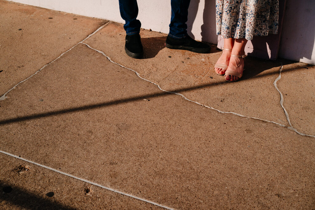 Quirky engagement session in Downtown Denton on the Square by DFW Wedding and Engagement Photographers