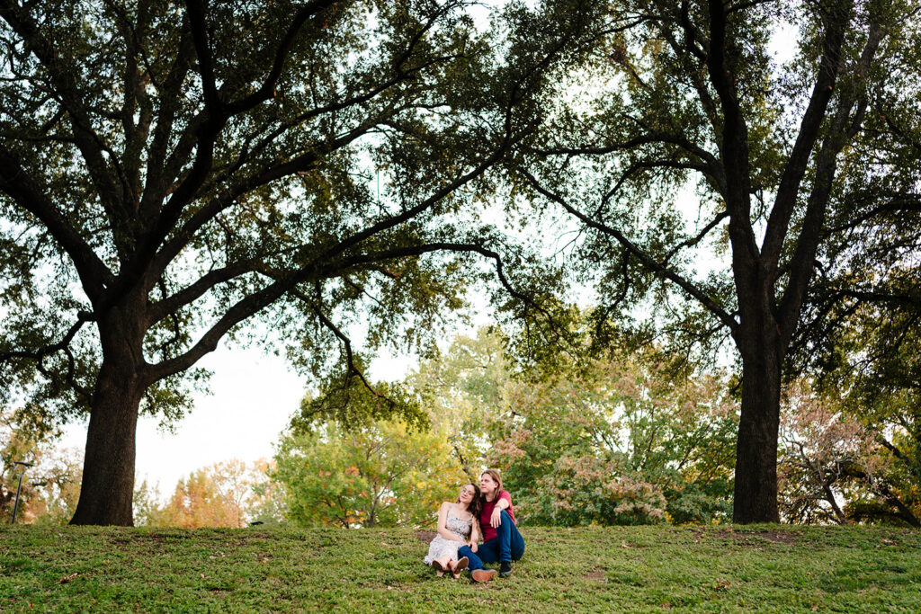 Quirky engagement session in Downtown Denton on the Square by DFW Wedding and Engagement Photographers