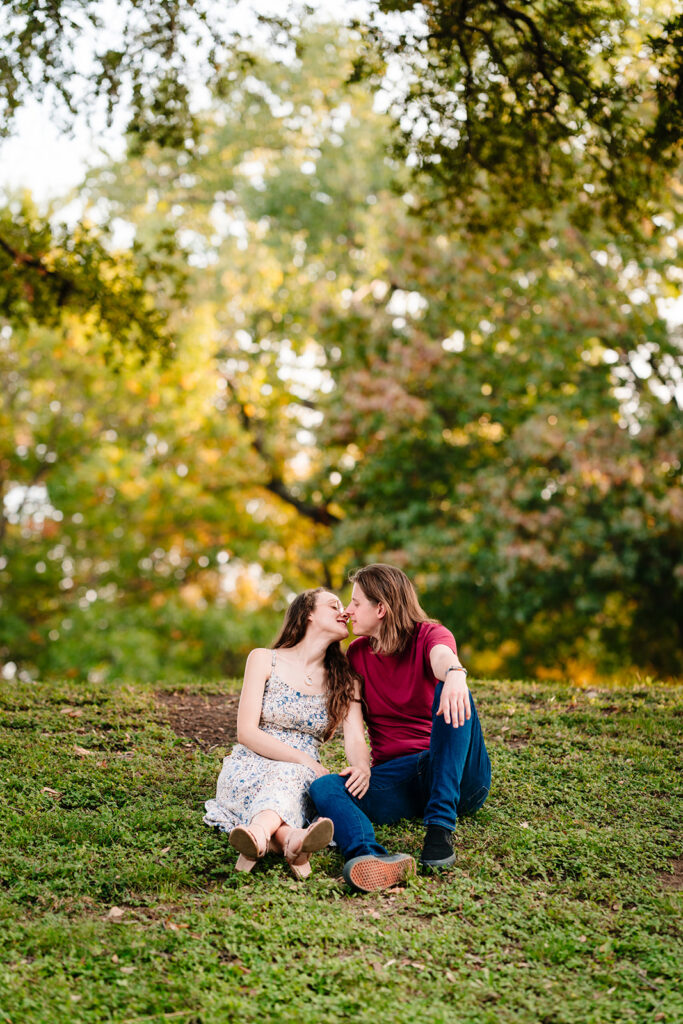 Quirky engagement session in Downtown Denton on the Square by DFW Wedding and Engagement Photographers
